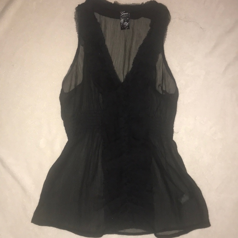 Sheer sleeveless guess blouse